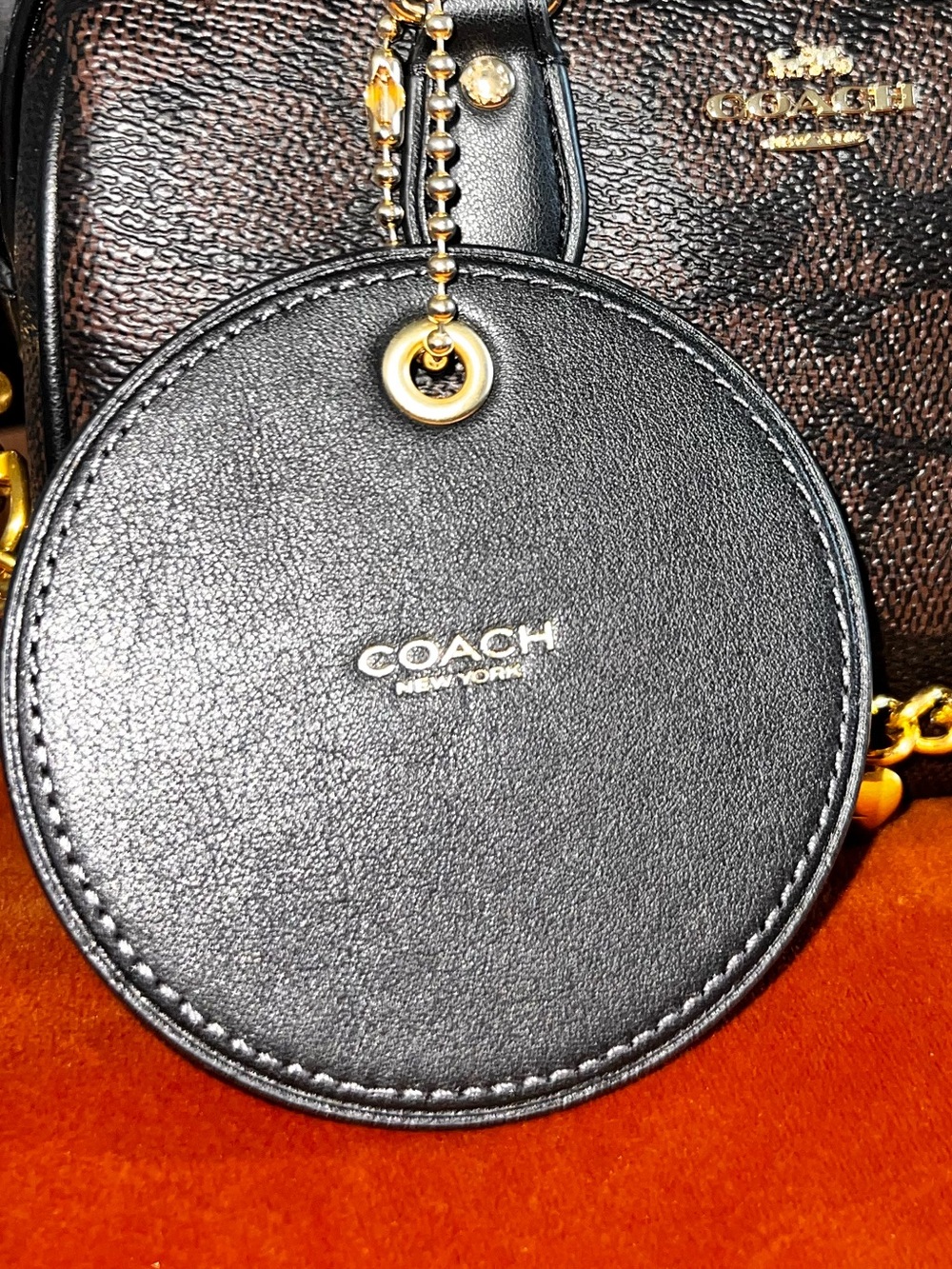 Set of 5 COACH coasters DIY charm in Black, Yellow, Orange, Red & Green - Picture 2 of 6